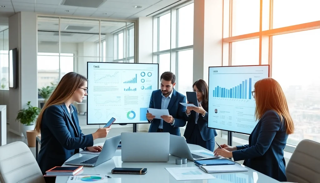 Corporate Tax Return Filing in UAE professionals collaborating on tax strategies in a modern office.