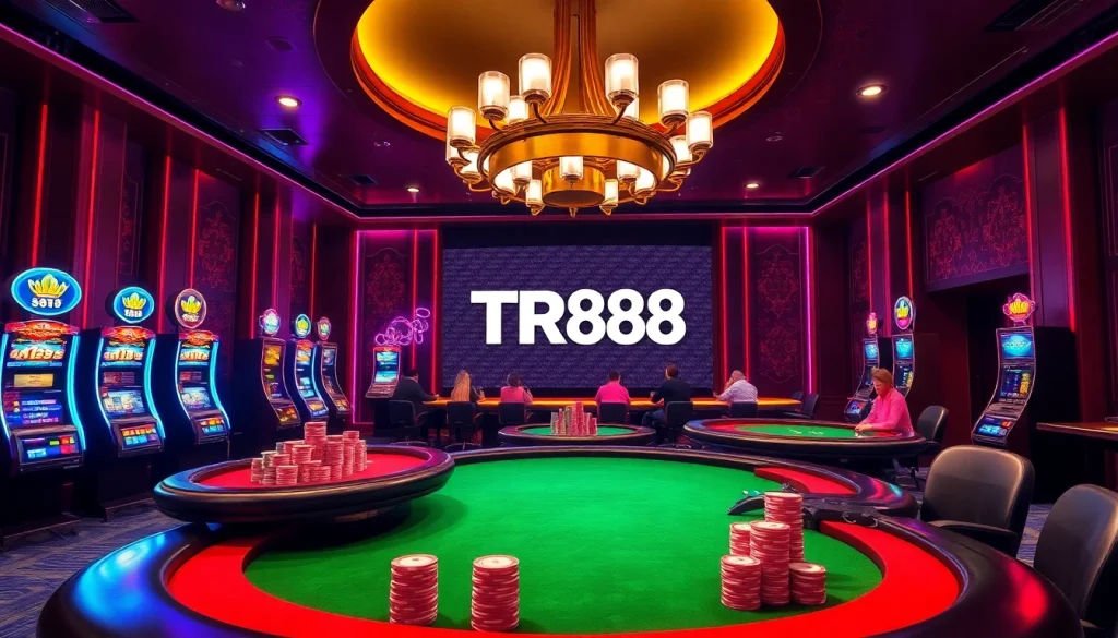 Experience the excitement of TR88 casino with vibrant tables and engaging slot machines.