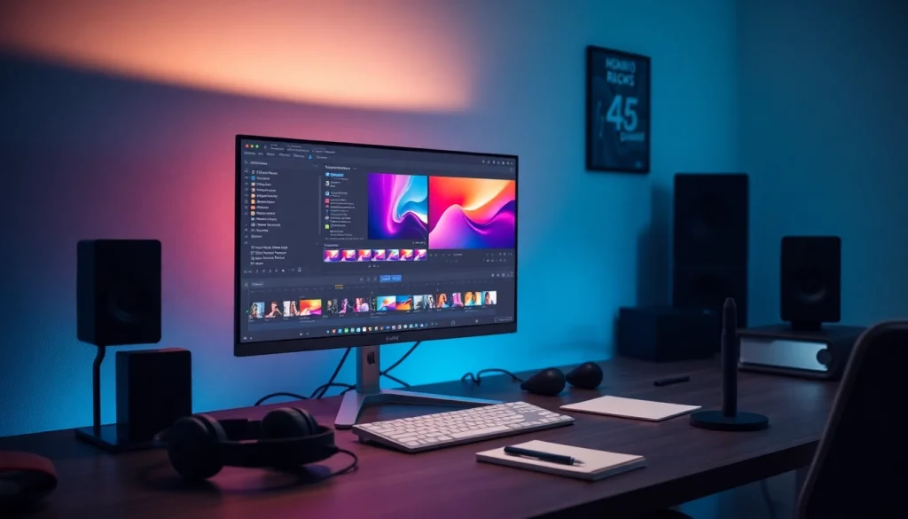 Video to promptgenerator interface in a modern editing suite, showcasing advanced AI analysis.